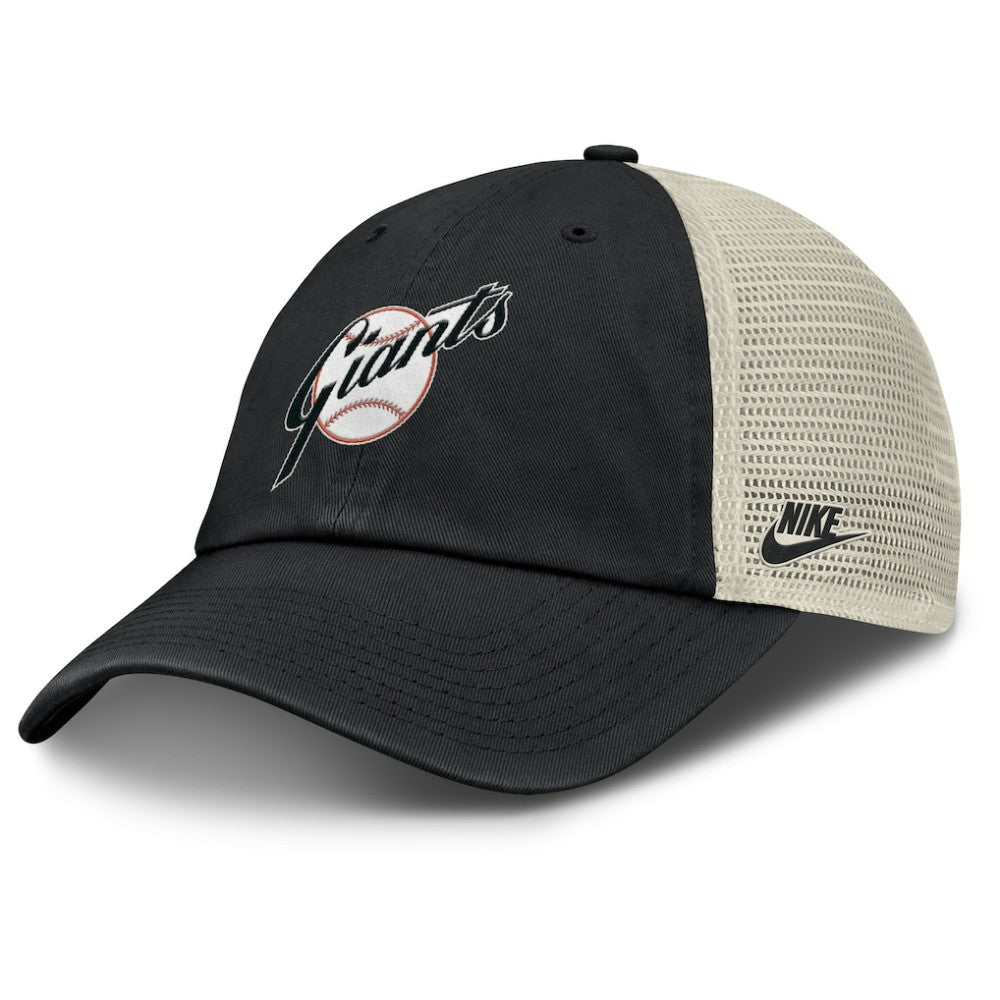 San Francisco Giants Cooperstown Collection Club Trucker Adjustable Hat Black/Natural