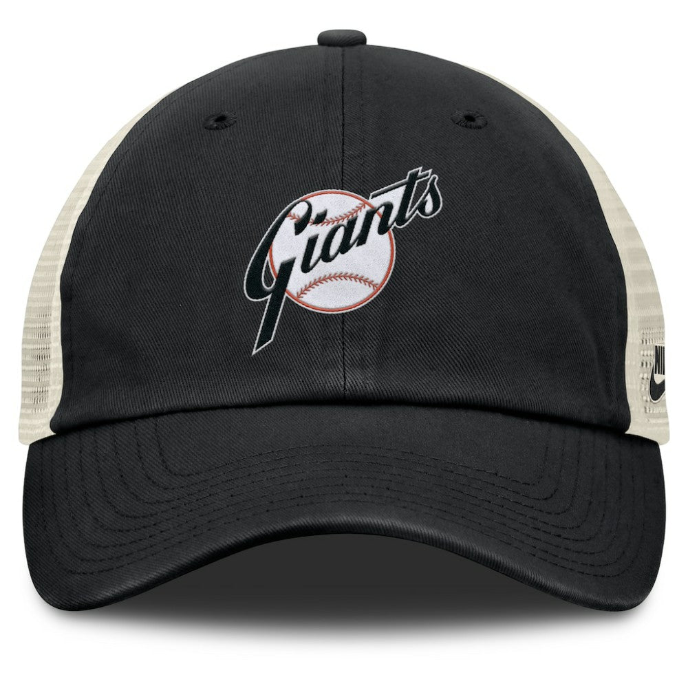 San Francisco Giants Cooperstown Collection Club Trucker Adjustable Hat Black/Natural
