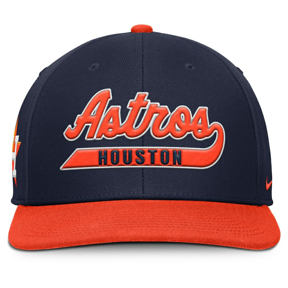 Houston Astros Pro Performance Snapback Hat Navy/Orange