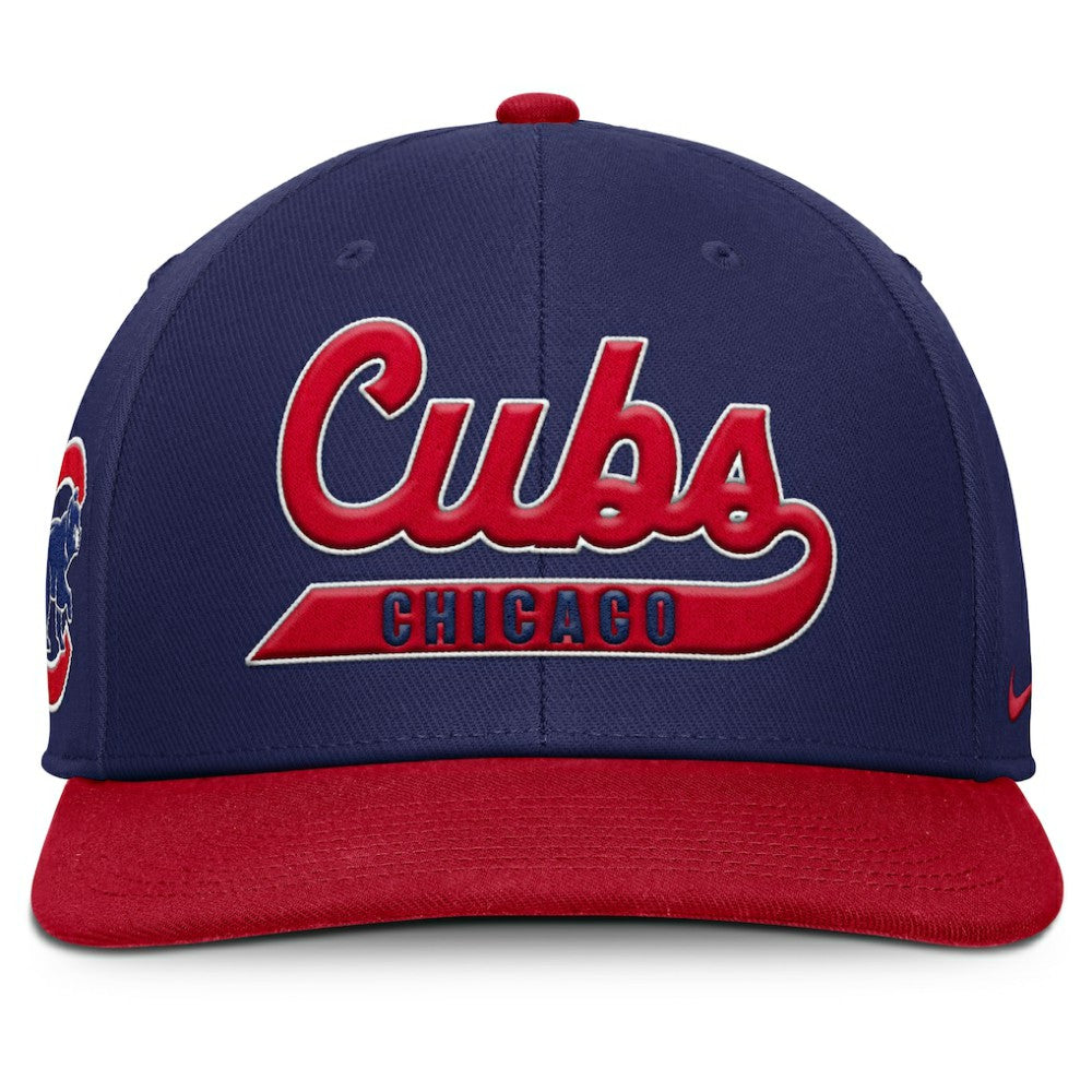 Chicago Cubs Pro Performance Snapback Hat Royal/Red