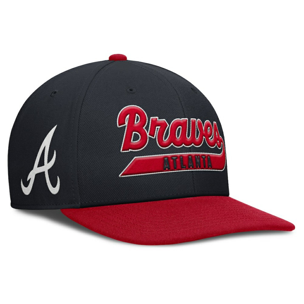 Atlanta Braves Pro Performance Snapback Hat Navy/Red