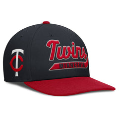 Minnesota Twins Pro Performance Snapback Hat Navy/Red