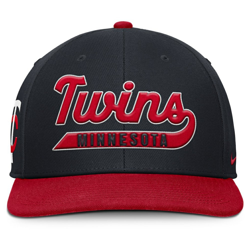 Minnesota Twins Pro Performance Snapback Hat Navy/Red