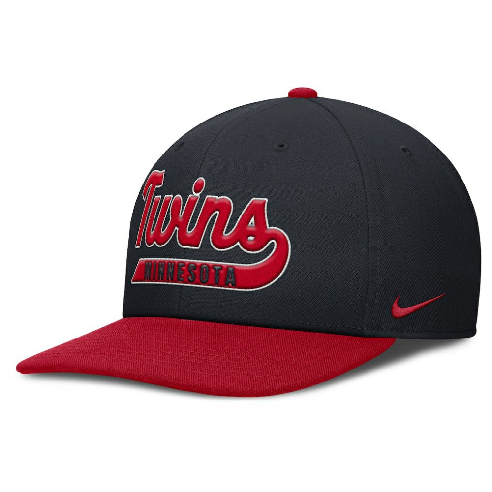 Minnesota Twins Pro Performance Snapback Hat Navy/Red