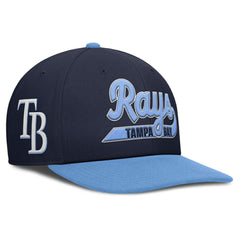 Tampa Bay Rays Pro Performance Snapback Hat Navy/Light Blue