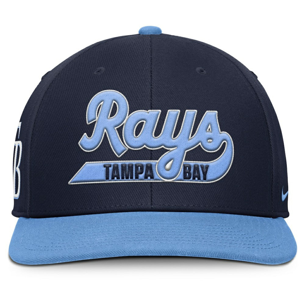 Tampa Bay Rays Pro Performance Snapback Hat Navy/Light Blue