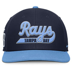 Tampa Bay Rays Pro Performance Snapback Hat Navy/Light Blue