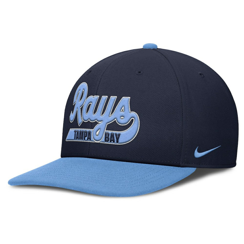 Tampa Bay Rays Pro Performance Snapback Hat Navy/Light Blue