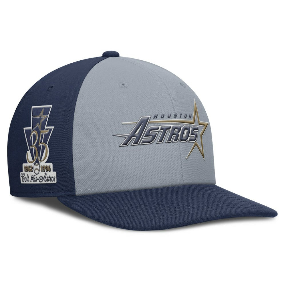 Houston Astros Pro Performance Snapback Hat Gray/Navy
