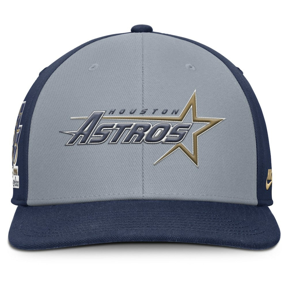 Houston Astros Pro Performance Snapback Hat Gray/Navy