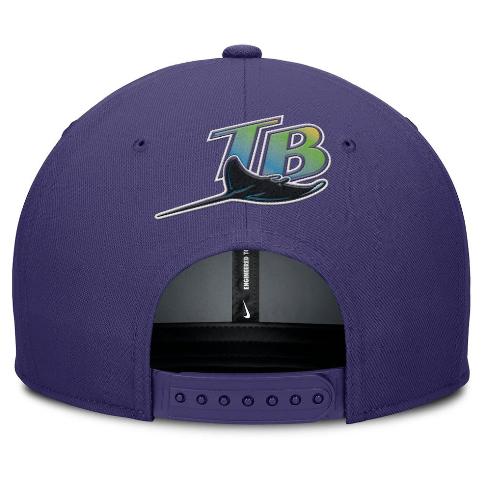 Tampa Bay Rays Pro Performance Snapback Hat Gray/Purple