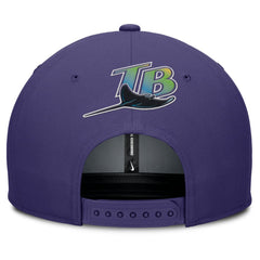 Tampa Bay Rays Pro Performance Snapback Hat Gray/Purple