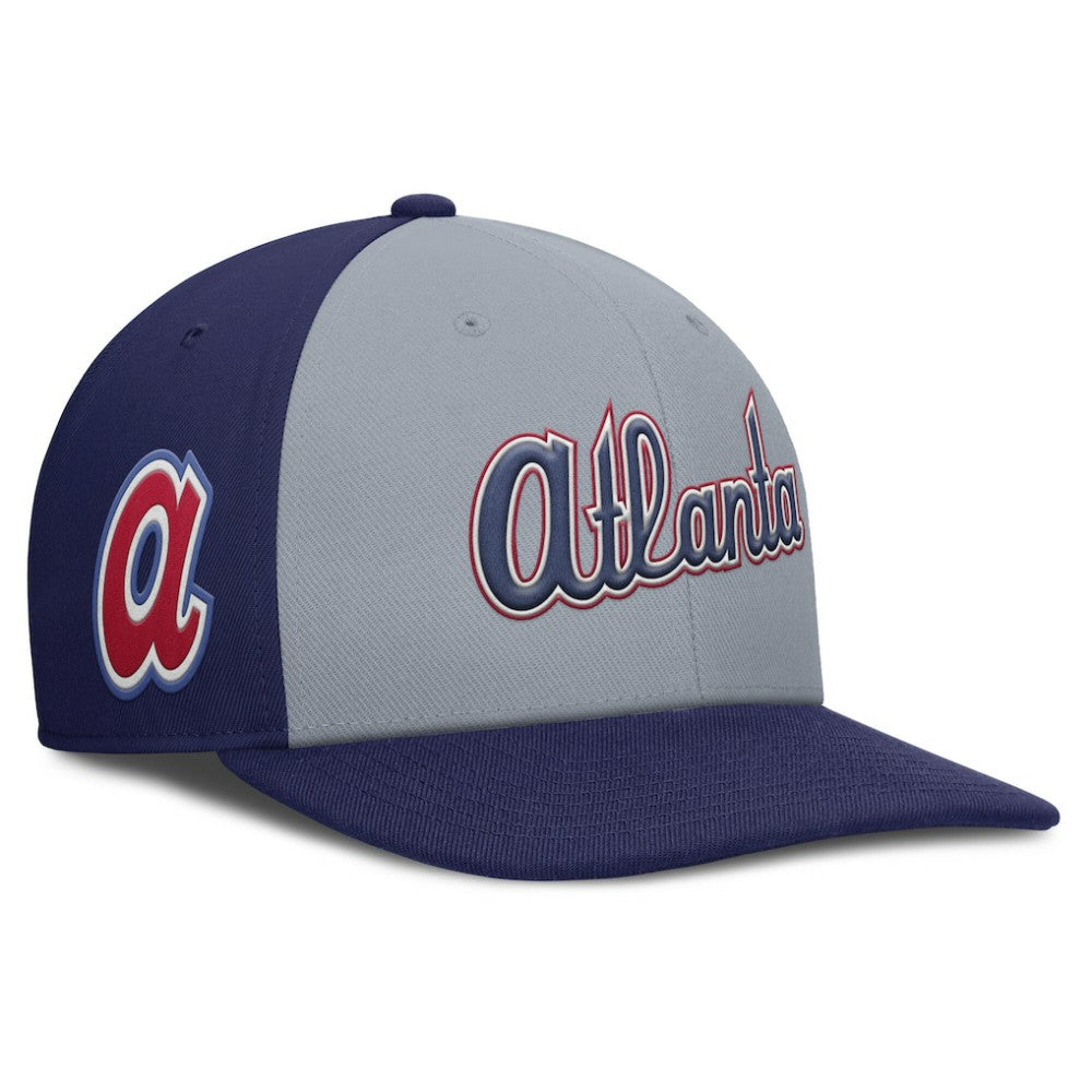 Atlanta Braves Pro Performance Snapback Hat Gray/Royal