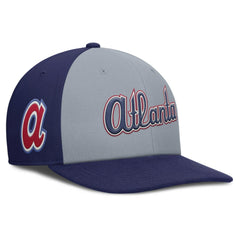 Atlanta Braves Pro Performance Snapback Hat Gray/Royal