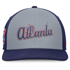 Atlanta Braves Pro Performance Snapback Hat Gray/Royal