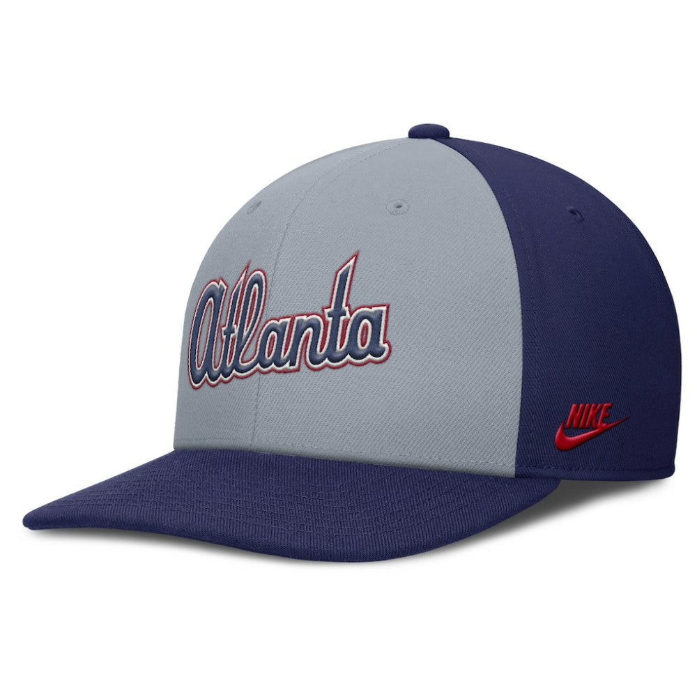 Atlanta Braves Pro Performance Snapback Hat Gray/Royal