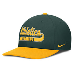 Athletics Pro Performance Snapback Hat Green/Gold