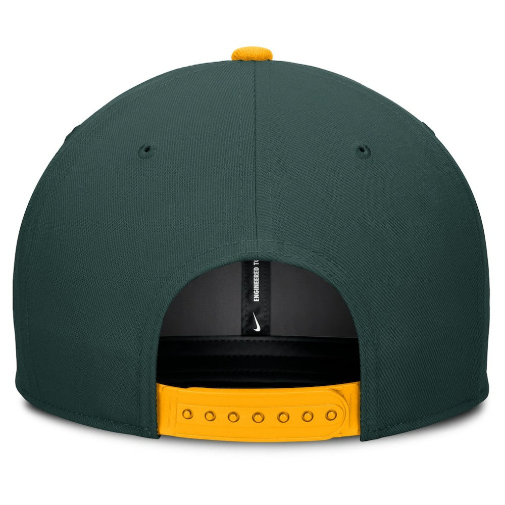 Athletics Pro Performance Snapback Hat Green/Gold