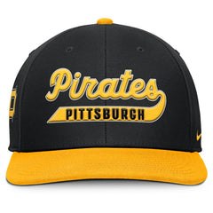 Pittsburgh Pirates Pro Performance Snapback Hat Black/Gold