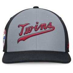 Minnesota Twins Pro Performance Snapback Hat Gray/Navy