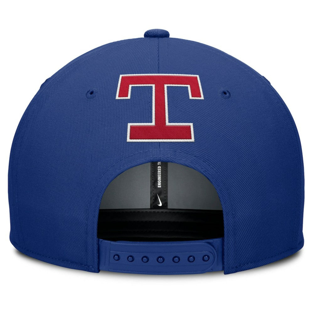 Texas Rangers Pro Performance Snapback Hat Gray/Royal