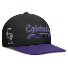 Colorado Rockies Pro Performance Snapback Hat Black/Purple