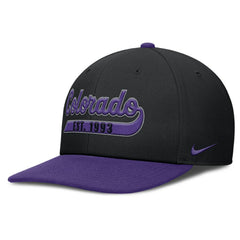 Colorado Rockies Pro Performance Snapback Hat Black/Purple