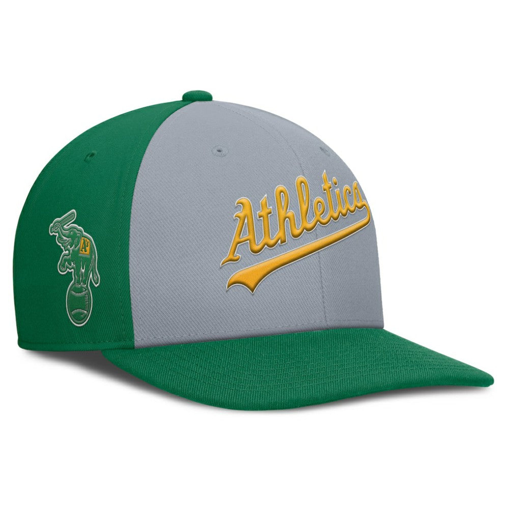 Athletics Pro Performance Snapback Hat Gray/Green