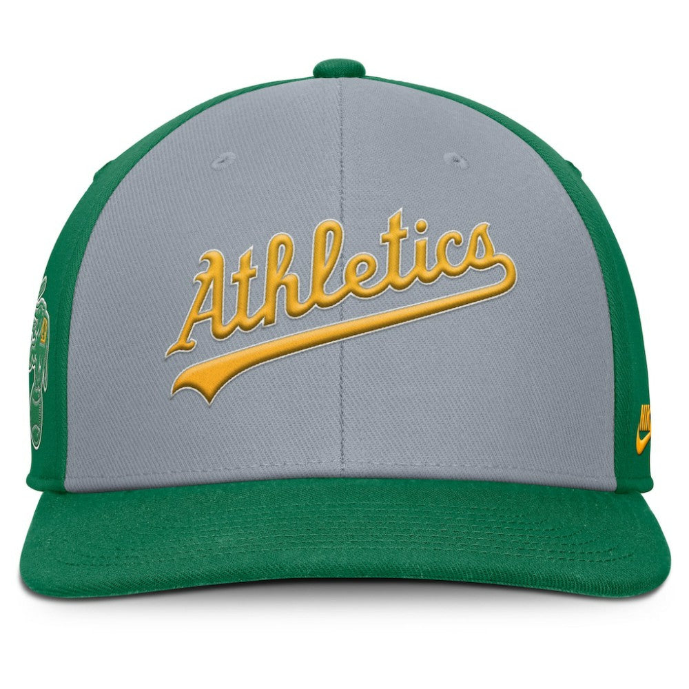 Athletics Pro Performance Snapback Hat Gray/Green