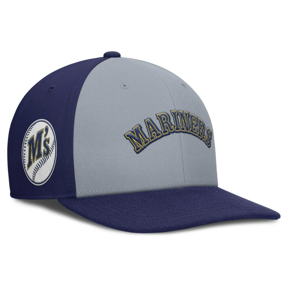 Seattle Mariners Pro Performance Snapback Hat Gray/Navy