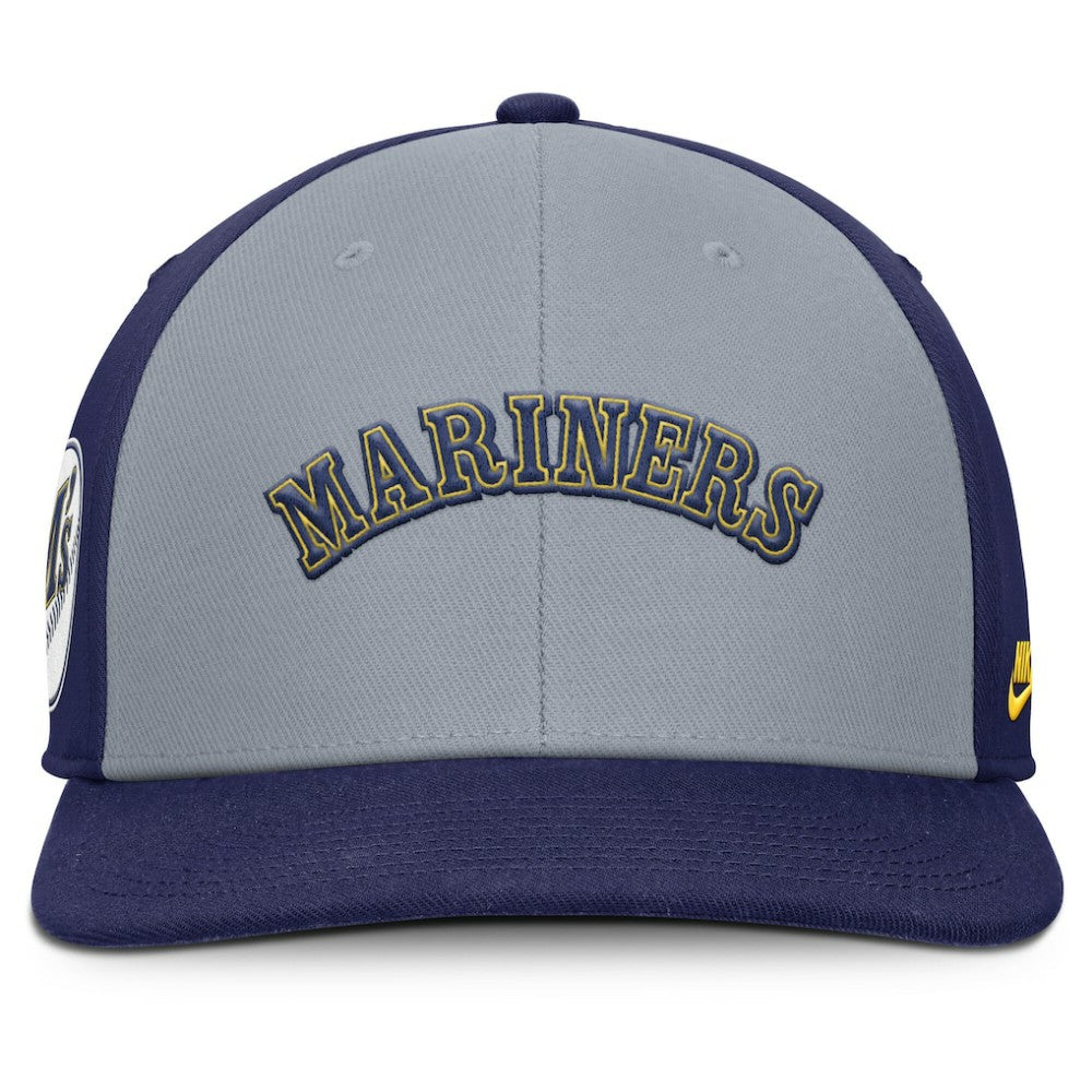 Seattle Mariners Pro Performance Snapback Hat Gray/Navy