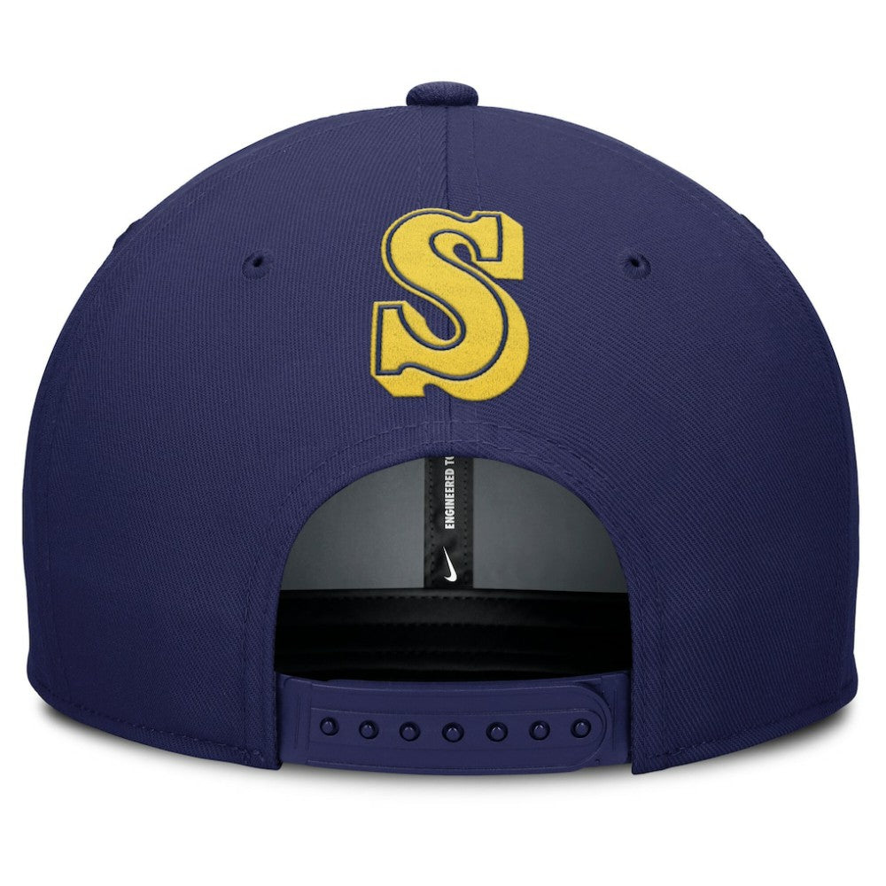 Seattle Mariners Pro Performance Snapback Hat Gray/Navy