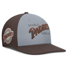 San Diego Padres Pro Performance Snapback Hat Gray/Brown