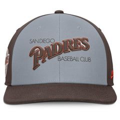San Diego Padres Pro Performance Snapback Hat Gray/Brown