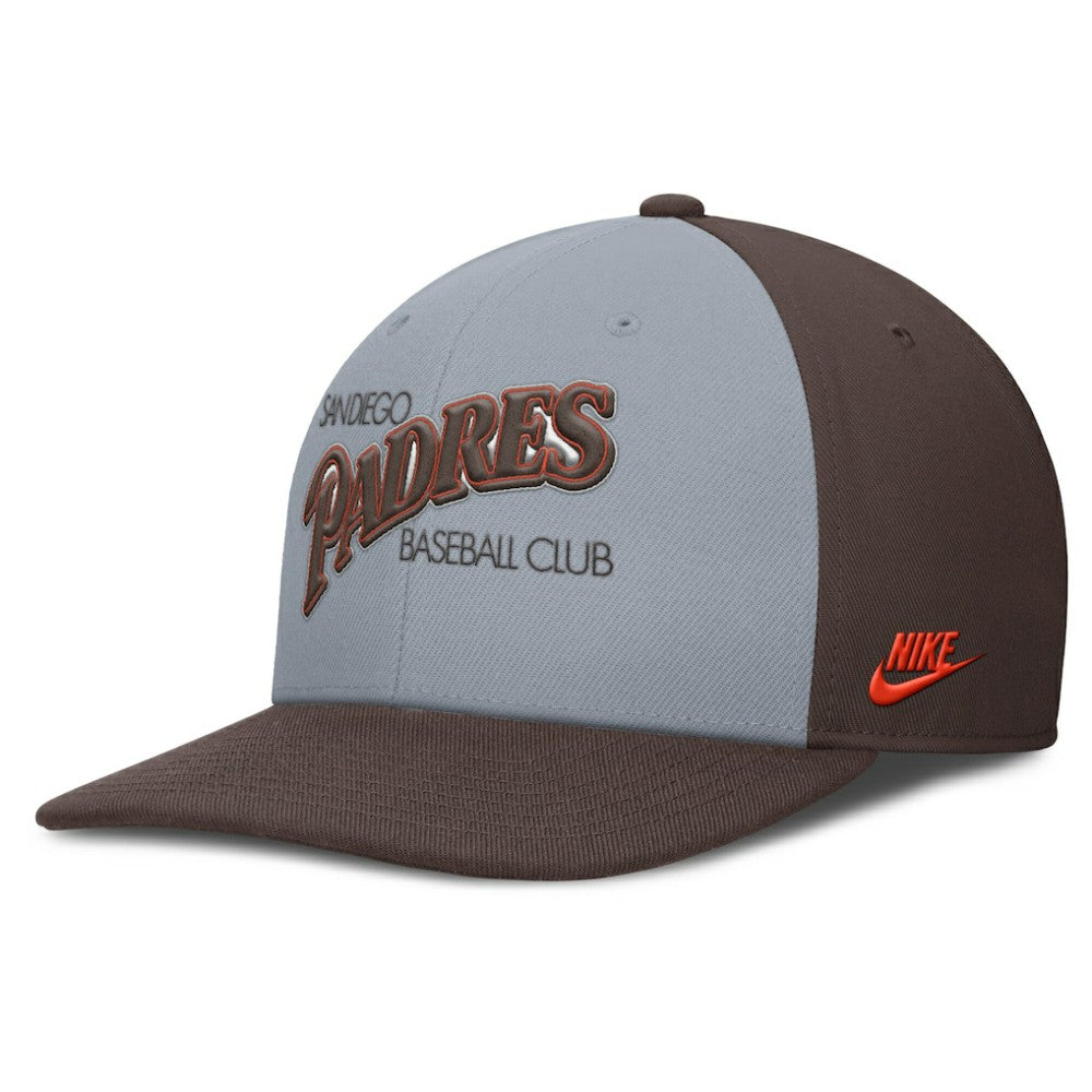 San Diego Padres Pro Performance Snapback Hat Gray/Brown