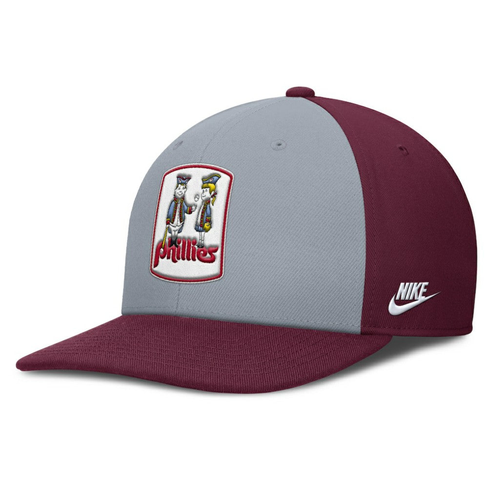 Philadelphia Phillies Pro Performance Snapback Hat Gray/Burgundy