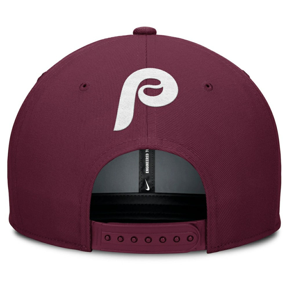 Philadelphia Phillies Pro Performance Snapback Hat Gray/Burgundy