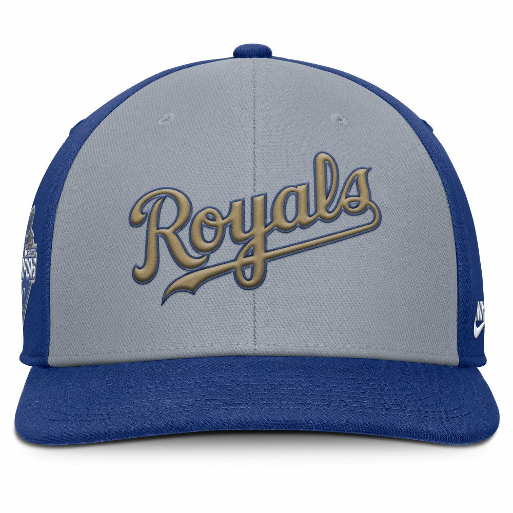 Kansas City Royals Pro Performance Snapback Hat Gray/Royal