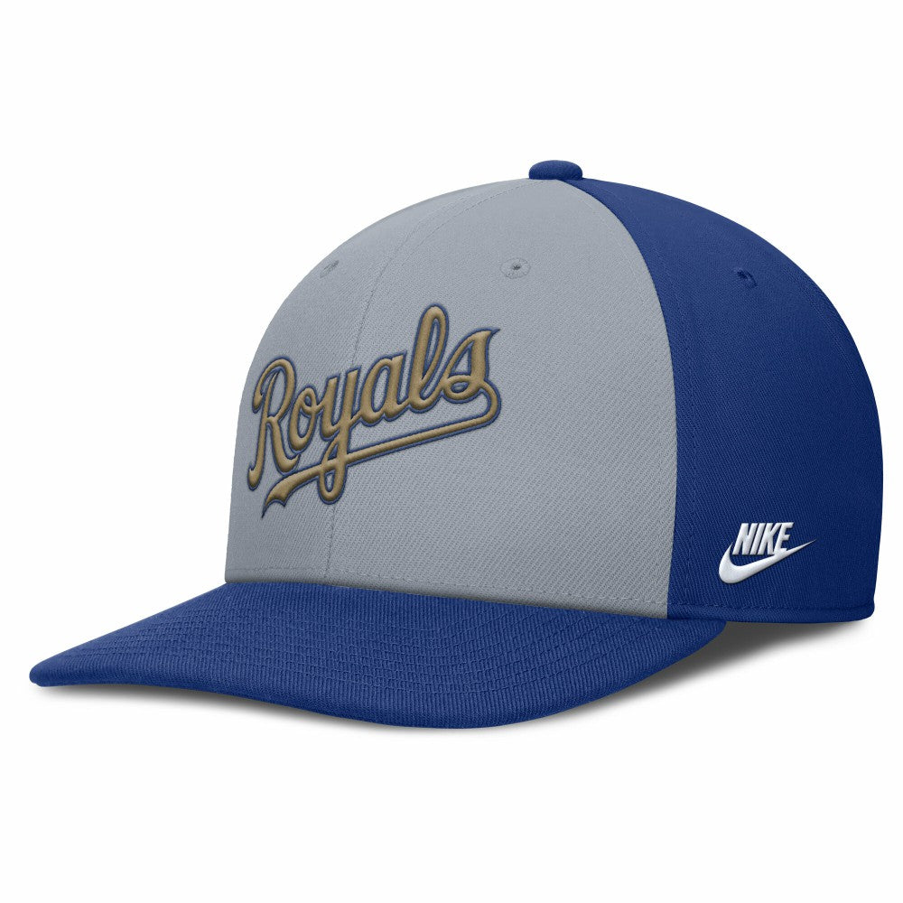 Kansas City Royals Pro Performance Snapback Hat Gray/Royal