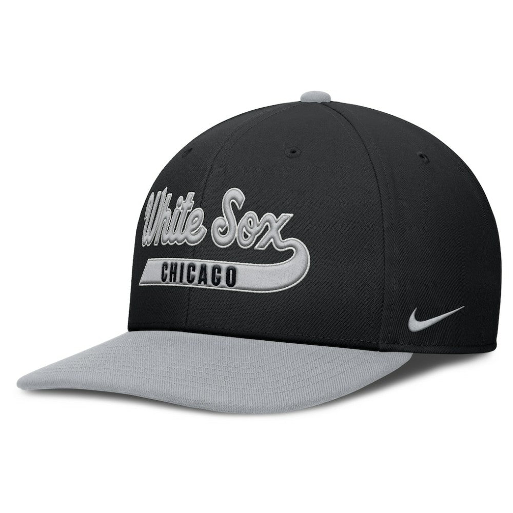 Chicago White Sox Pro Performance Snapback Hat Black/Gray