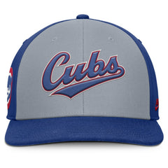 Chicago Cubs Pro Performance Snapback Hat Gray/Royal