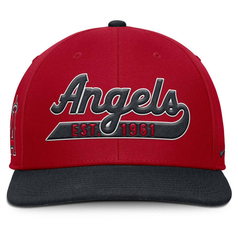 Los Angeles Angels Pro Performance Snapback Hat Red/Navy