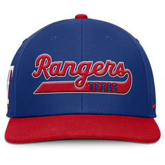 Texas Rangers Pro Performance Snapback Hat Royal/Red
