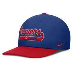Texas Rangers Pro Performance Snapback Hat Royal/Red
