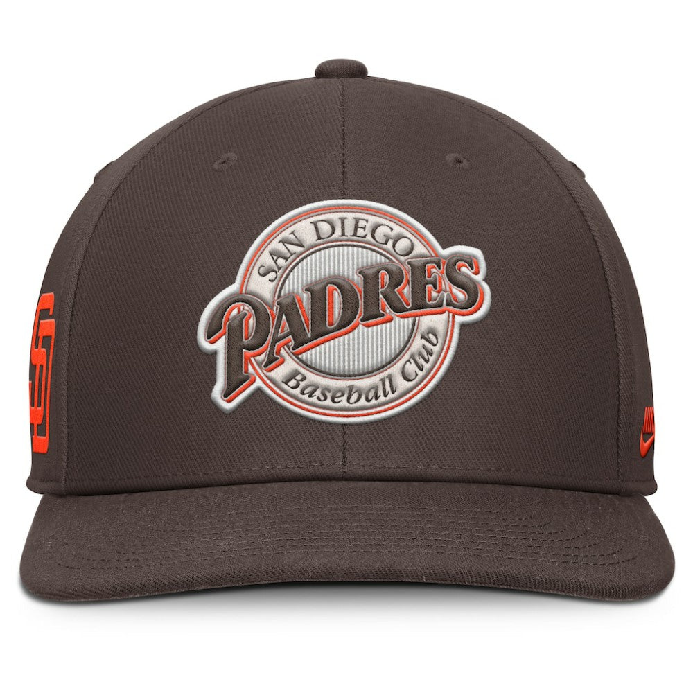 San Diego Padres Pro Performance Snapback Hat Brown