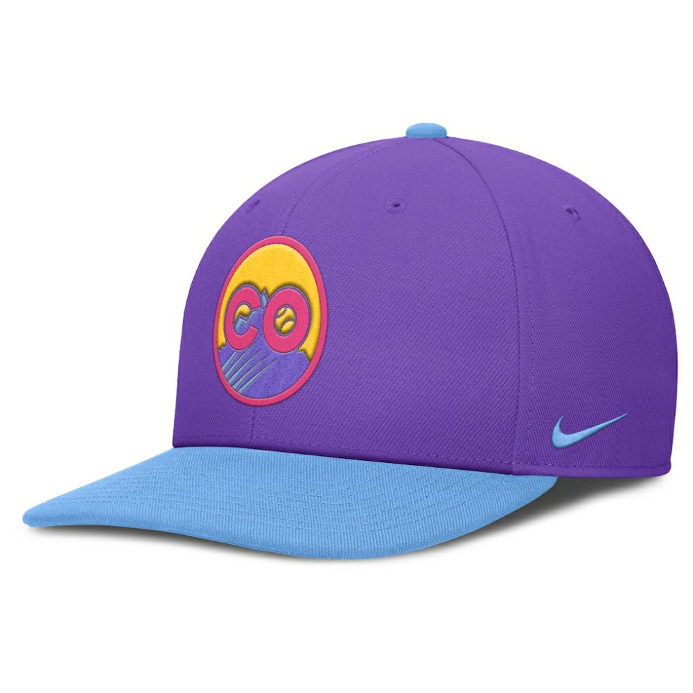 Colorado Rockies 2025 City Connect Pro Performance Snapback Hat Purple/Light Blue