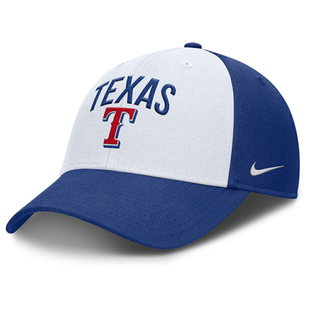 Texas Rangers Club Performance Adjustable Hat White/Royal