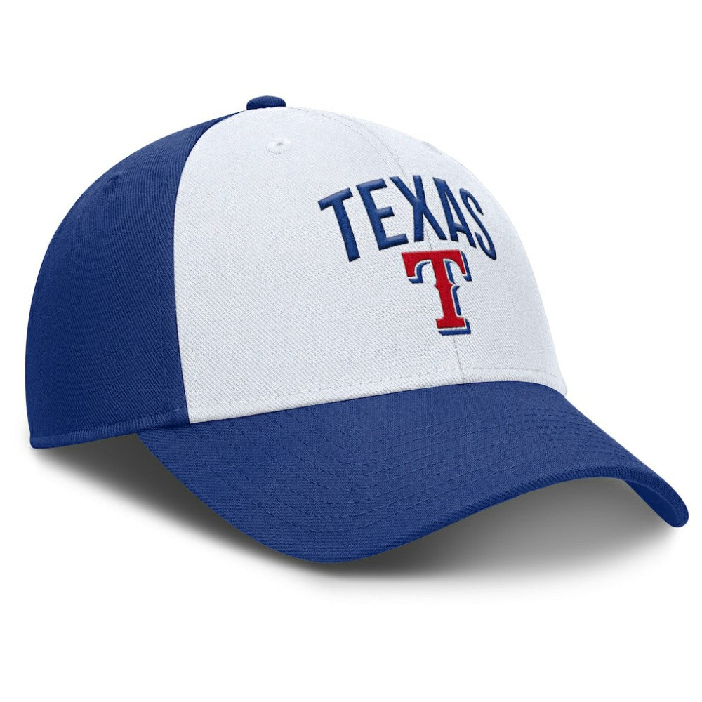 Texas Rangers Club Performance Adjustable Hat White/Royal