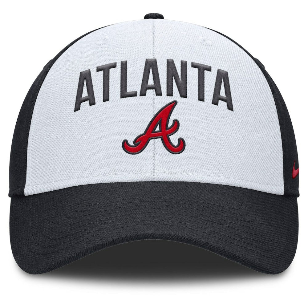 Atlanta Braves Club Performance Adjustable Hat White/Navy