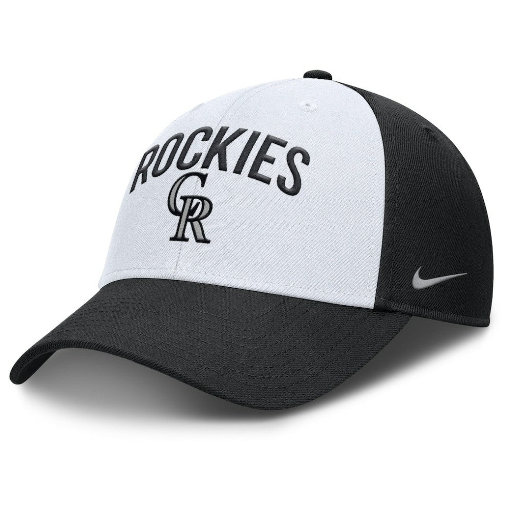 Colorado Rockies Club Performance Adjustable Hat White/Black